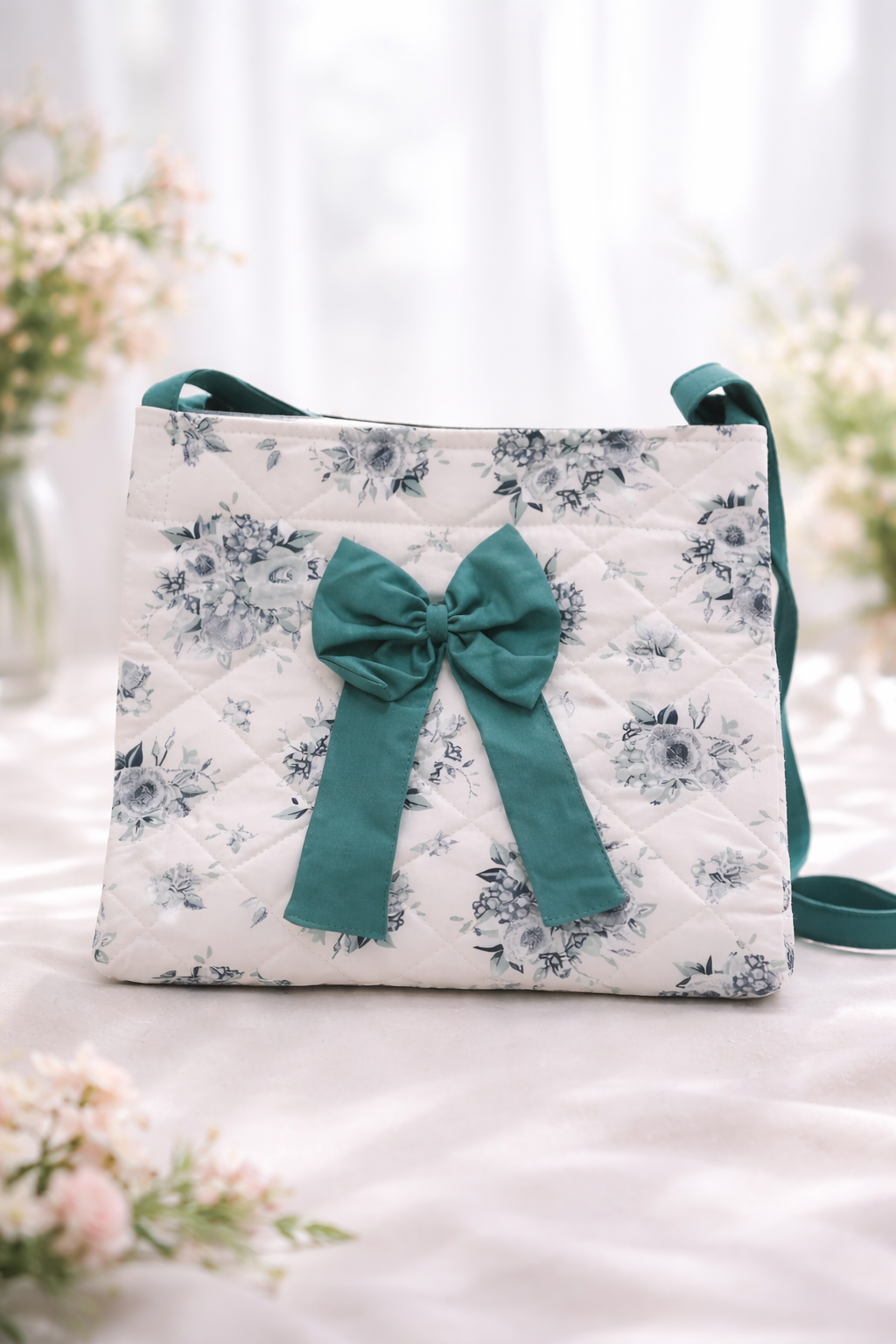 Aesthetic bow shoulder bag